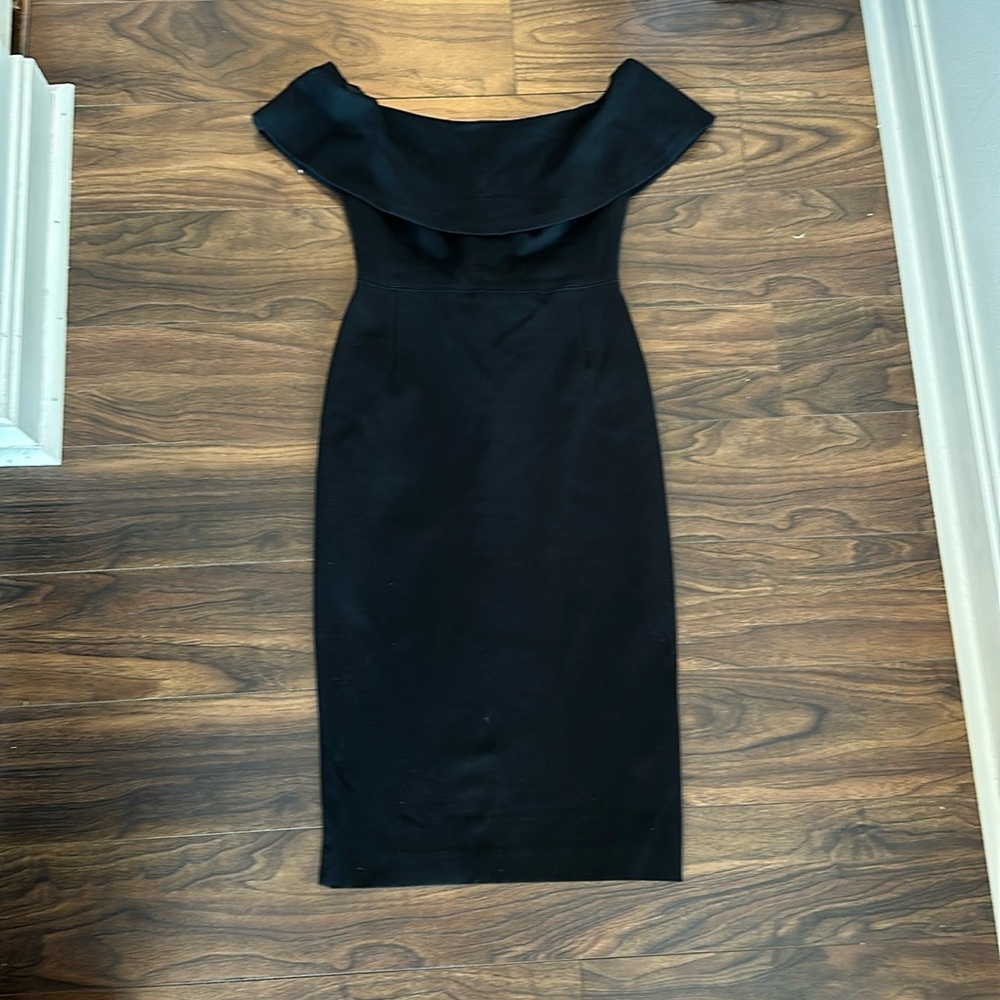 Babaton Size 2 Black Off the Shoulder Dress